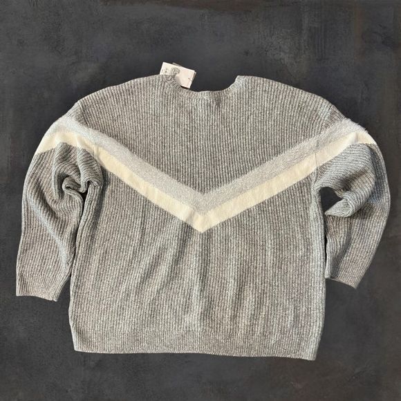 Nine West Pullover Sweater Size‎ XL Women Gray Acrylic Nylon Long Sleeve Scoop - Picture 2 of 6